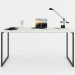 Mesa Escrivaninha Estilo Industrial Aço 150 Snow/Preto - Panorama Móveis