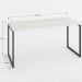 Mesa Escrivaninha Estilo Industrial Aço 150 Snow/Preto - Panorama Móveis