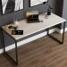 Mesa Escrivaninha Estilo Industrial Aço 150 Snow/Preto - Panorama Móveis