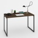 Mesa Escrivaninha Estilo Industrial Aço 120 Carvalho Dark/Preto - Panorama Móveis