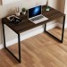 Mesa Escrivaninha Estilo Industrial Aço 120 Carvalho Dark/Preto - Panorama Móveis
