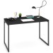 Mesa Escrivaninha Estilo Industrial Aço 120 ônix/Preto - Panorama Móveis