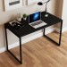 Mesa Escrivaninha Estilo Industrial Aço 120 ônix/Preto - Panorama Móveis