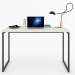 Mesa Escrivaninha Estilo Industrial Aço 120 Snow/Preto - Panorama Móveis