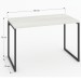 Mesa Escrivaninha Estilo Industrial Aço 120 Snow/Preto - Panorama Móveis