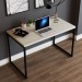 Mesa Escrivaninha Estilo Industrial Aço 120 Snow/Preto - Panorama Móveis
