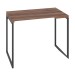 Mesa Escrivaninha Estilo Industrial Aço 90 Nogal/Preto - Panorama Móveis