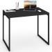 Mesa Escrivaninha Estilo Industrial Aço 90 ônix/Preto - Panorama Móveis