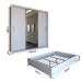 Guarda-Roupa de Casal Carol 3 Portas 4 Gavetas com Cama Branco - Panorama Móveis