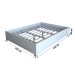 Guarda-Roupa de Casal Carol 3 Portas 4 Gavetas com Cama Branco - Panorama Móveis