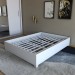 Guarda-Roupa de Casal Carol 3 Portas 4 Gavetas com Cama Branco - Panorama Móveis