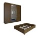 Guarda-Roupa de Casal Carol 3 Portas 4 Gavetas com Cama Freijó - Panorama Móveis