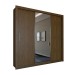 Guarda-Roupa de Casal Carol 3 Portas 4 Gavetas com Cama Freijó - Panorama Móveis