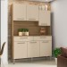 Armário de Cozinha Modena 6 Portas 2 Gavetas Freijó/Vanilla - Kits Paraná