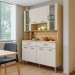 Armário de Cozinha Golden 8 Portas 2 Gavetas com Vidro Freijó/Soft - Kits Paraná