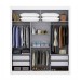 Guarda Roupa Casal City 3 Portas 4 Gavetas com Espelho Branco - Maxel