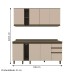 Cozinha Completa Connect 8 Portas 2 Gavetas 100% Mdf Ce809  Duna/Cristai - Henn