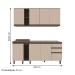 Cozinha Completa Connect 8 Portas 2 Gavetas 100% Mdf Duna/Cristal - Henn