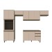 Cozinha Completa Connect 12 Portas 2 Gavetas 100% Mdf Ce796 Duna/Cristal - Henn