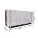 Balcão Buffet Balneário Camboriú 4 Portas 2 Prateleiras Off White/Dourado - Panorama Móveis