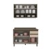 Cozinha Compacta Connect 4 Portas 2 Gavetas com Vidro 100% Mdf Ce800 Duna/Cristal - Henn