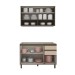 Cozinha Compacta Connect 4 Portas 2 Gavetas com Vidro 100% Mdf Duna/Cristal - Henn
