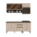 Cozinha Compacta Connect 7 Portas 2 Gavetas 100% Mdf Ce804 Duna/Cristal - Henn