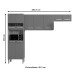 Cozinha Compacta Versalhes 9 Portas com Vidro Freijó/Gris - Kits Paraná