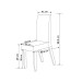 Mesa de Jantar 6 Lugares Americana Mel/Off White/Veludo Pastel
