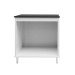 Balcão de Cozinha 78 Cm Pratico 2 Portas Branco/Preto - J&a Móveis