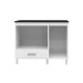 Balcão de Cozinha Classic 1 Porta 1 Gaveta Branco/Preto - J&a Móveis
