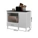 Balcão de Cozinha Classic 1 Porta 1 Gaveta Branco/Preto - J&a Móveis