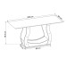 Mesa de Jantar 6 Lugares Brusque com Vidro Mel/Off White/Veludo Pastel - Viero Móveis