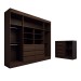 Guarda-Roupa Casal Honey 4 Portas 6 Gavetas e Cômoda 1 Porta 4 Gavetas Espelho ébano - Panorama Móveis