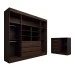 Guarda-Roupa Casal Honey 4 Portas 6 Gavetas e Cômoda 1 Porta 4 Gavetas Espelho ébano - Panorama Móveis