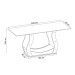 Mesa de Jantar 4 Lugares Capitani com Vidro Mel/Off White/Veludo Pastel - Viero Móveis