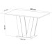 Mesa de Jantar 6 Lugares Franca com Vidro Mel/Off White/Veludo Pastel - Viero Móveis