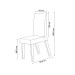 Mesa de Jantar 6 Lugares Franca com Vidro Mel/Off White/Veludo Pastel - Viero Móveis