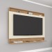 Painel para TV Até 60 Polegadas Madri New 1 Prateleira Flex Canelato Rustico/Natura/Off White - Atualle Móveis