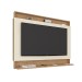 Painel para TV Até 60 Polegadas Madri New 1 Prateleira Flex Canelato Rustico/Natura/Off White - Atualle Móveis