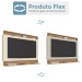 Painel para TV Até 60 Polegadas Madri New 1 Prateleira Flex Canelato Rustico/Natura/Off White - Atualle Móveis