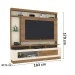 Estante para TV Até 65 Polegadas Verona 1 Porta Flex Canelato/Natura/Off White - Atualle Móveis