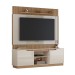 Estante para TV Até 70 Polegadas Torino 2 Portas Ripado Flex Natura Off White/Canelato - Atualle Móveis