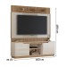 Estante para TV Até 70 Polegadas Torino 2 Portas Ripado Flex Natura Off White/Canelato - Atualle Móveis
