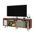 Rack para TV Até 75 Polegadas Roma 1 Porta 1 Prateleira Freijo Rustico/Green Fosco - Atualle Móveis