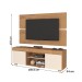 Rack com Painel para TV Até 65 Polegadas Denver 2 Portas Canelato Rustico/Natura Off White - Atualle Móveis