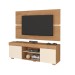 Rack com Painel para TV Até 65 Polegadas Denver 2 Portas Canelato Rustico/Natura Off White - Atualle Móveis