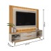 Rack para TV Até 70 Polegadas Los Angeles 2 Gavetas Ripado com Led Tauari/Off White Brilho - Linea Brasil