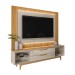 Rack para TV Até 70 Polegadas Los Angeles 2 Gavetas Ripado com Led Tauari/Off White Brilho - Linea Brasil