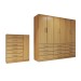 Guarda-Roupa Casal Catedral 6 Portas 12 Gavetas e Cômoda 1 Porta 7 Gavetas Cinamomo - Panorama Móveis